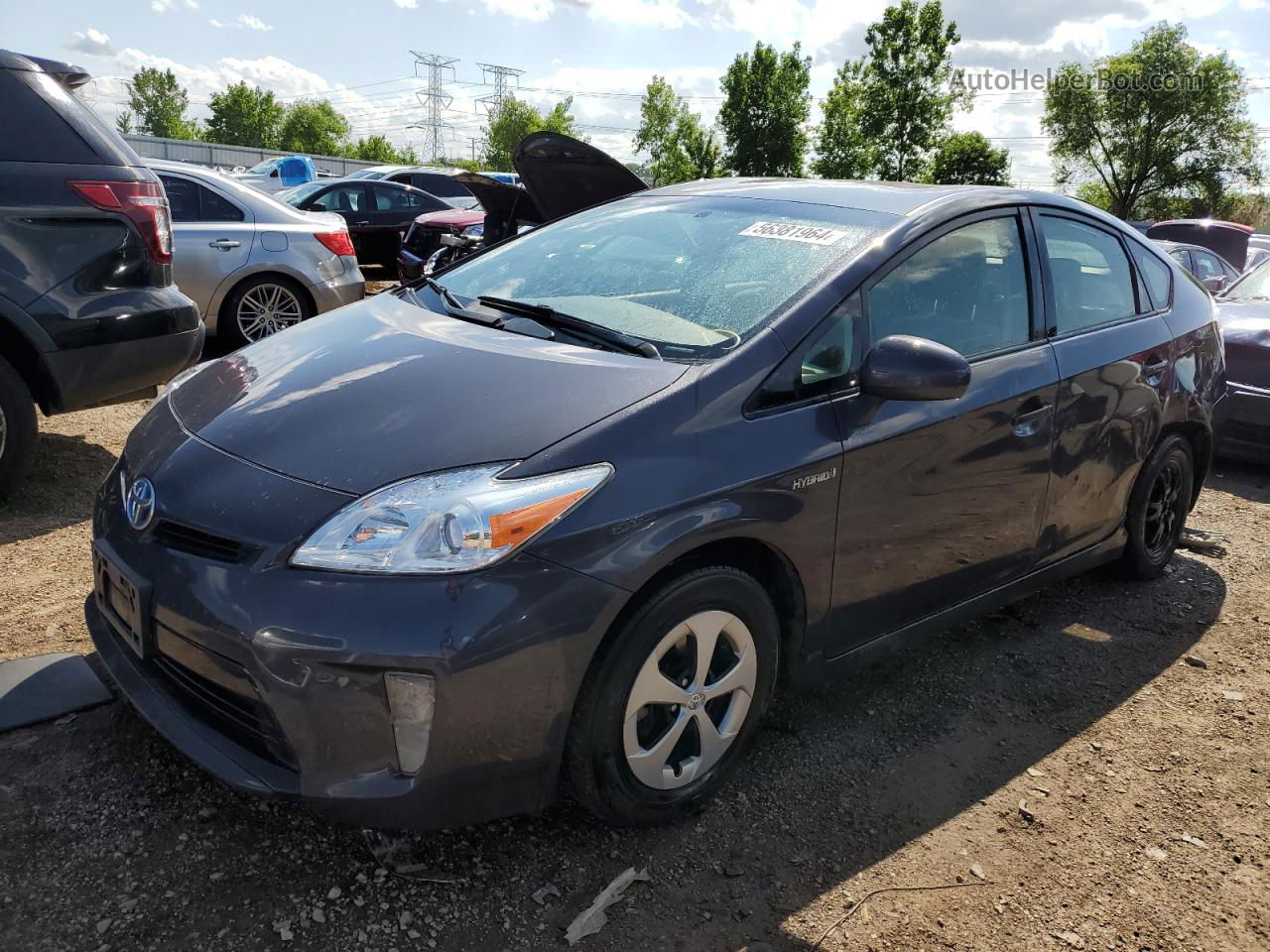 2012 Toyota Prius  Серый vin: JTDKN3DU4C5426614