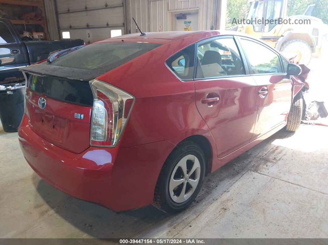 2012 Toyota Prius Two Red vin: JTDKN3DU4C5464019