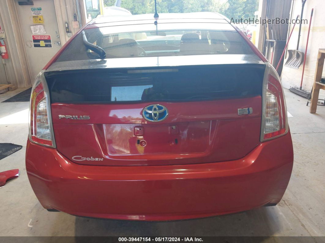 2012 Toyota Prius Two Red vin: JTDKN3DU4C5464019