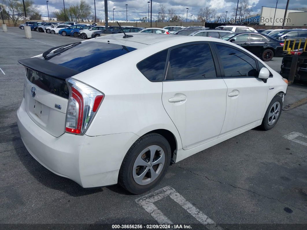 2013 Toyota Prius Three White vin: JTDKN3DU4D0355798