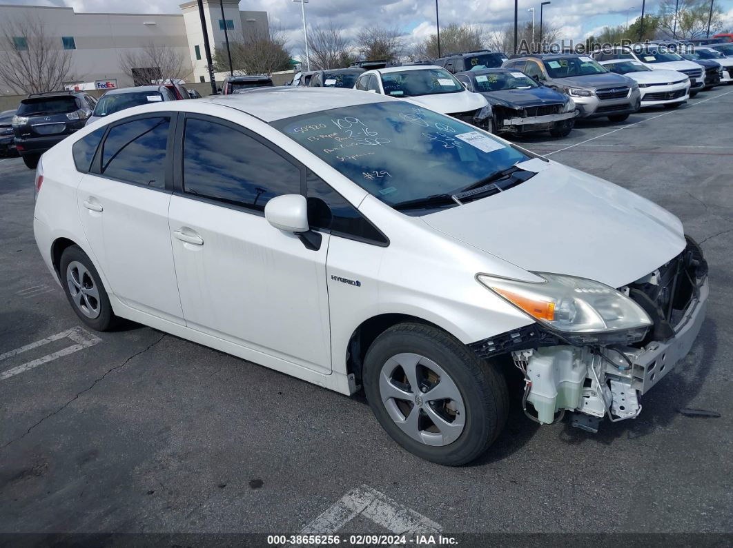 2013 Toyota Prius Three Белый vin: JTDKN3DU4D0355798