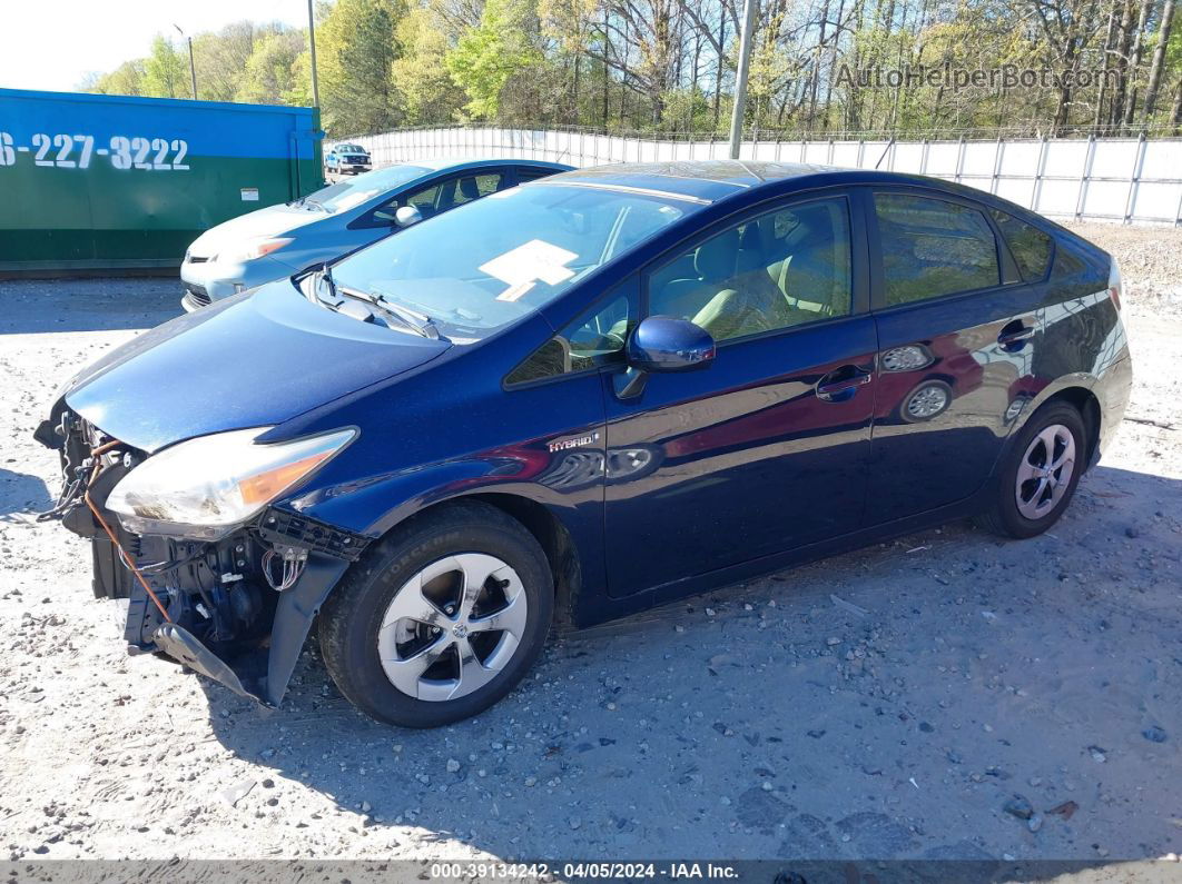 2013 Toyota Prius Four Dark Blue vin: JTDKN3DU4D1639362