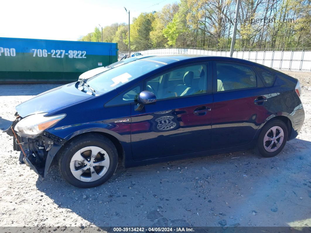 2013 Toyota Prius Four Dark Blue vin: JTDKN3DU4D1639362