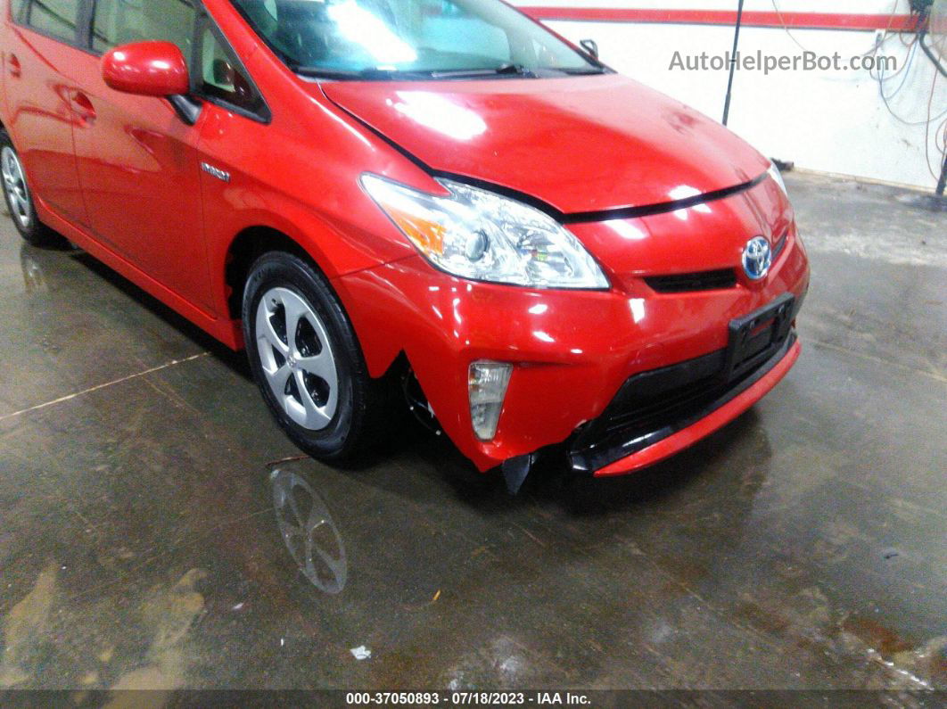 2014 Toyota Prius Four/five/three/one/two Red vin: JTDKN3DU4E0388107