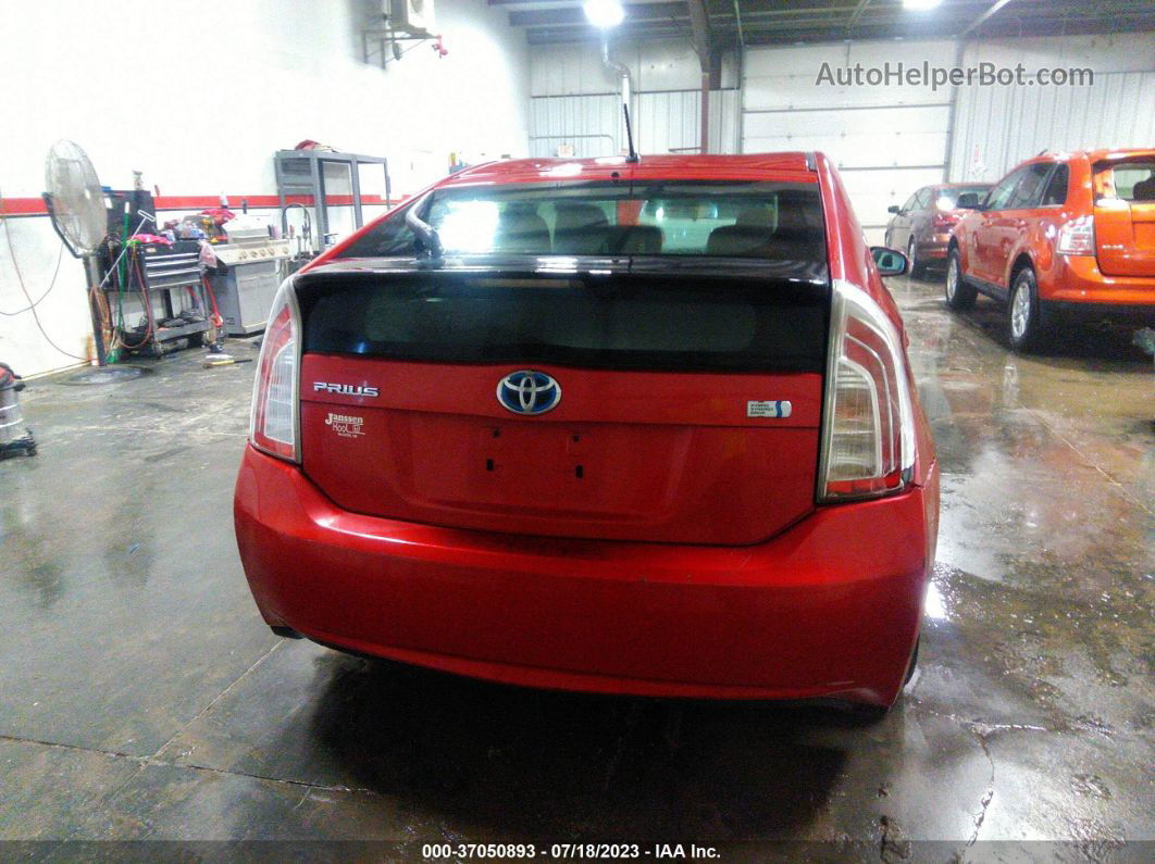 2014 Toyota Prius Four/five/three/one/two Red vin: JTDKN3DU4E0388107