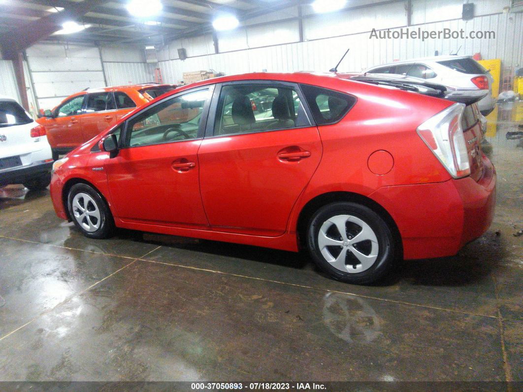 2014 Toyota Prius Four/five/three/one/two Red vin: JTDKN3DU4E0388107