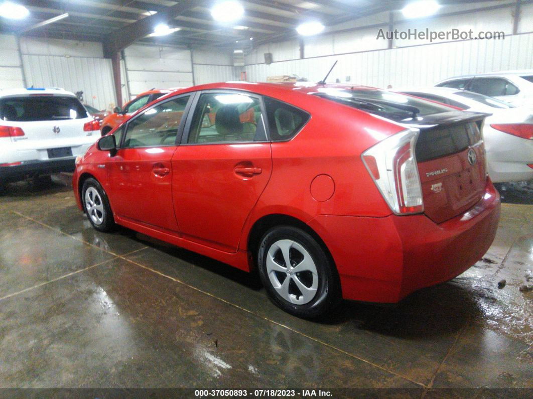 2014 Toyota Prius Four/five/three/one/two Red vin: JTDKN3DU4E0388107