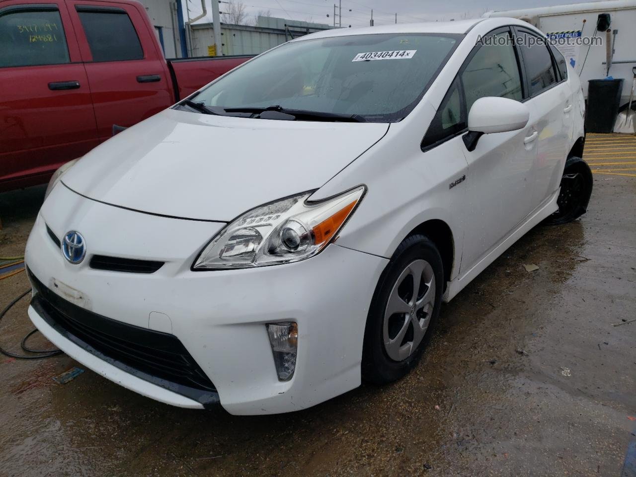 2014 Toyota Prius  White vin: JTDKN3DU4E1770311