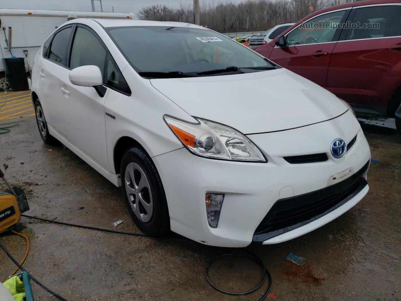 2014 Toyota Prius  White vin: JTDKN3DU4E1770311