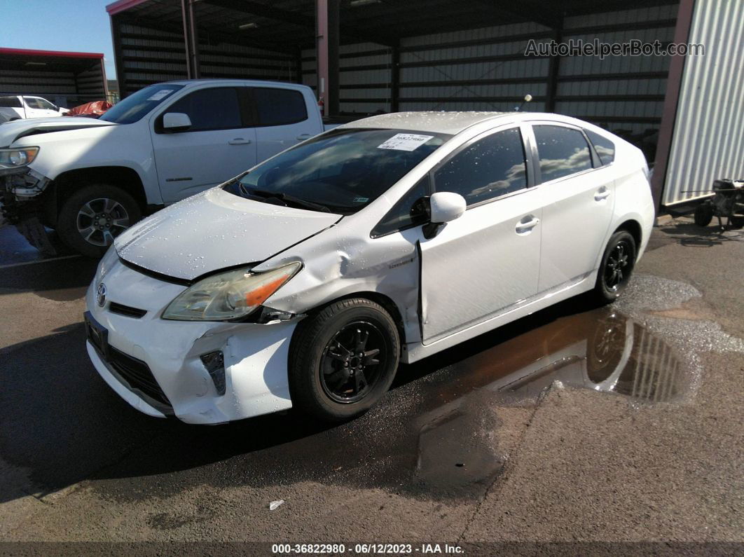 2014 Toyota Prius Four/five/three/one/two White vin: JTDKN3DU4E1774424