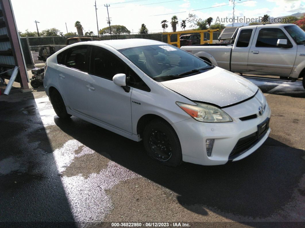 2014 Toyota Prius Four/five/three/one/two White vin: JTDKN3DU4E1774424