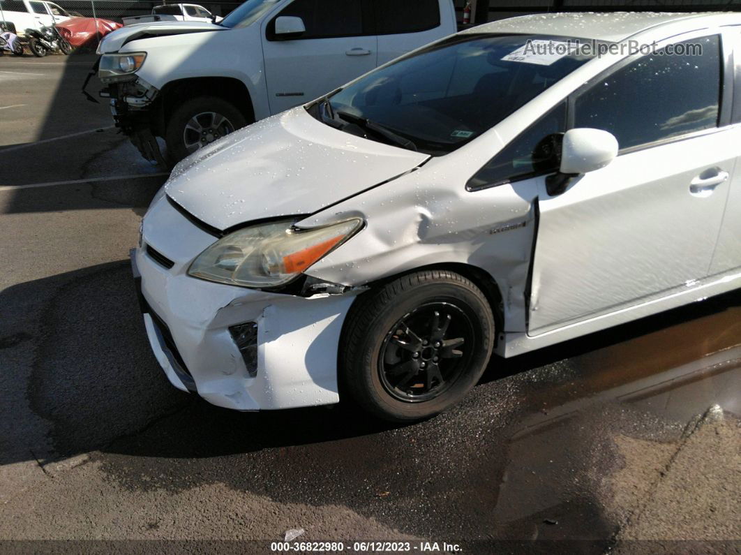 2014 Toyota Prius Four/five/three/one/two White vin: JTDKN3DU4E1774424