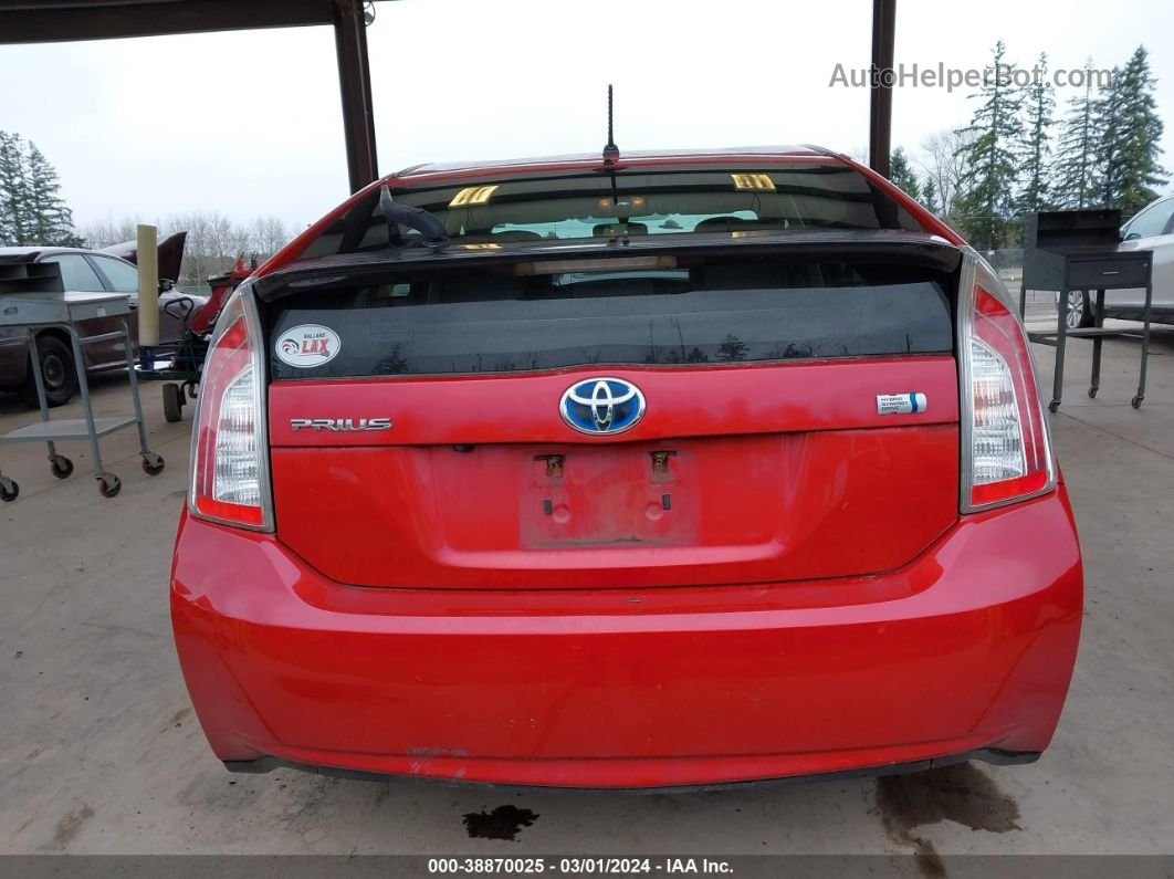 2015 Toyota Prius Two Красный vin: JTDKN3DU4F1929698