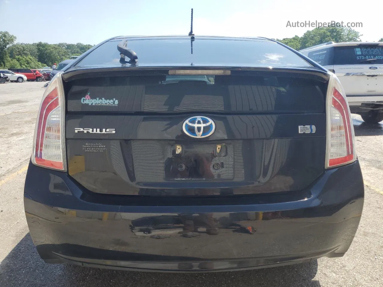 2012 Toyota Prius  Black vin: JTDKN3DU5C5443616