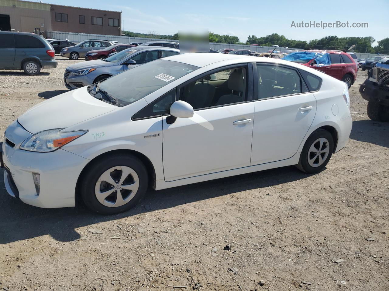 2012 Toyota Prius  White vin: JTDKN3DU5C5454311