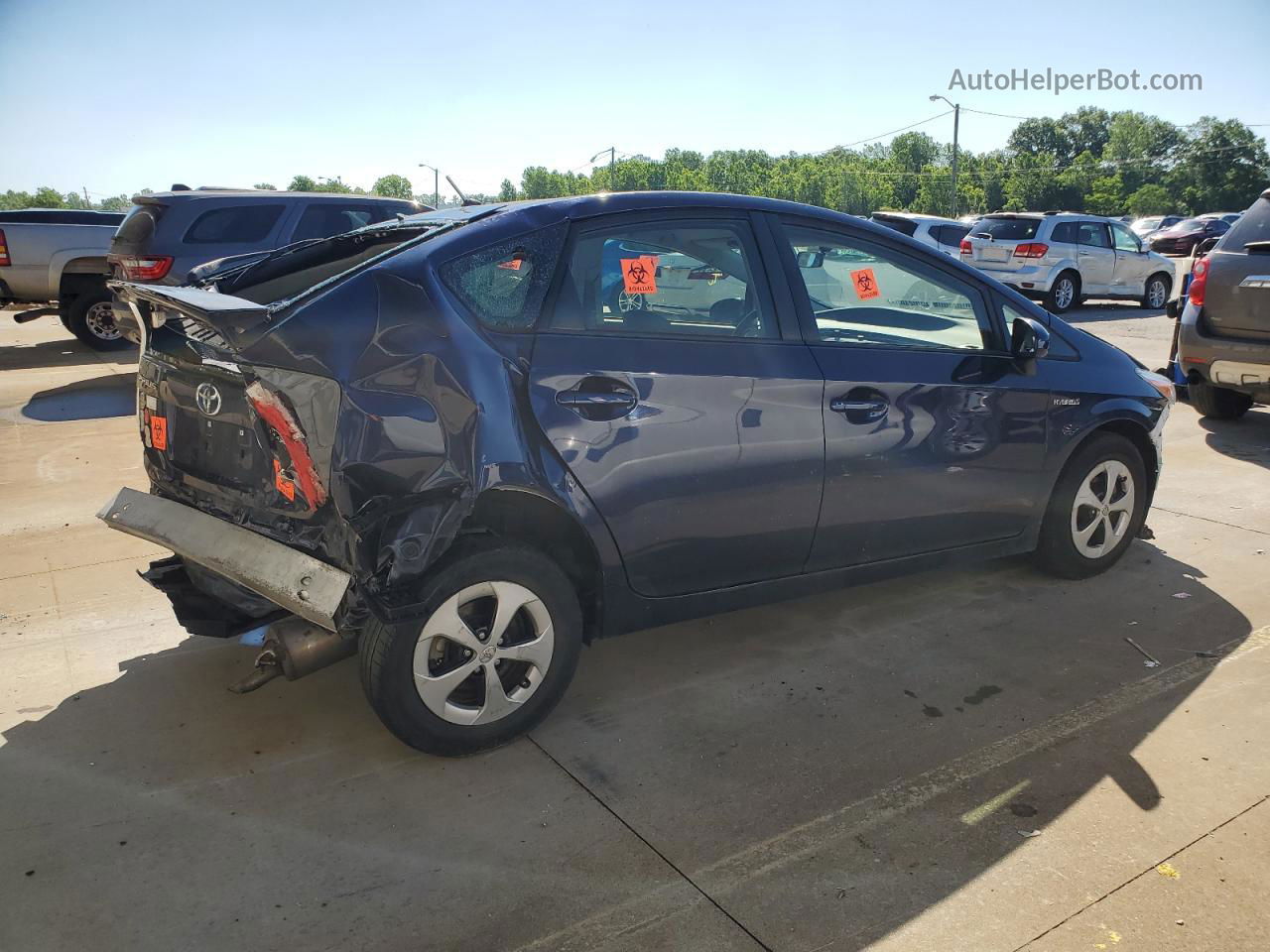 2013 Toyota Prius  Синий vin: JTDKN3DU5D0344020