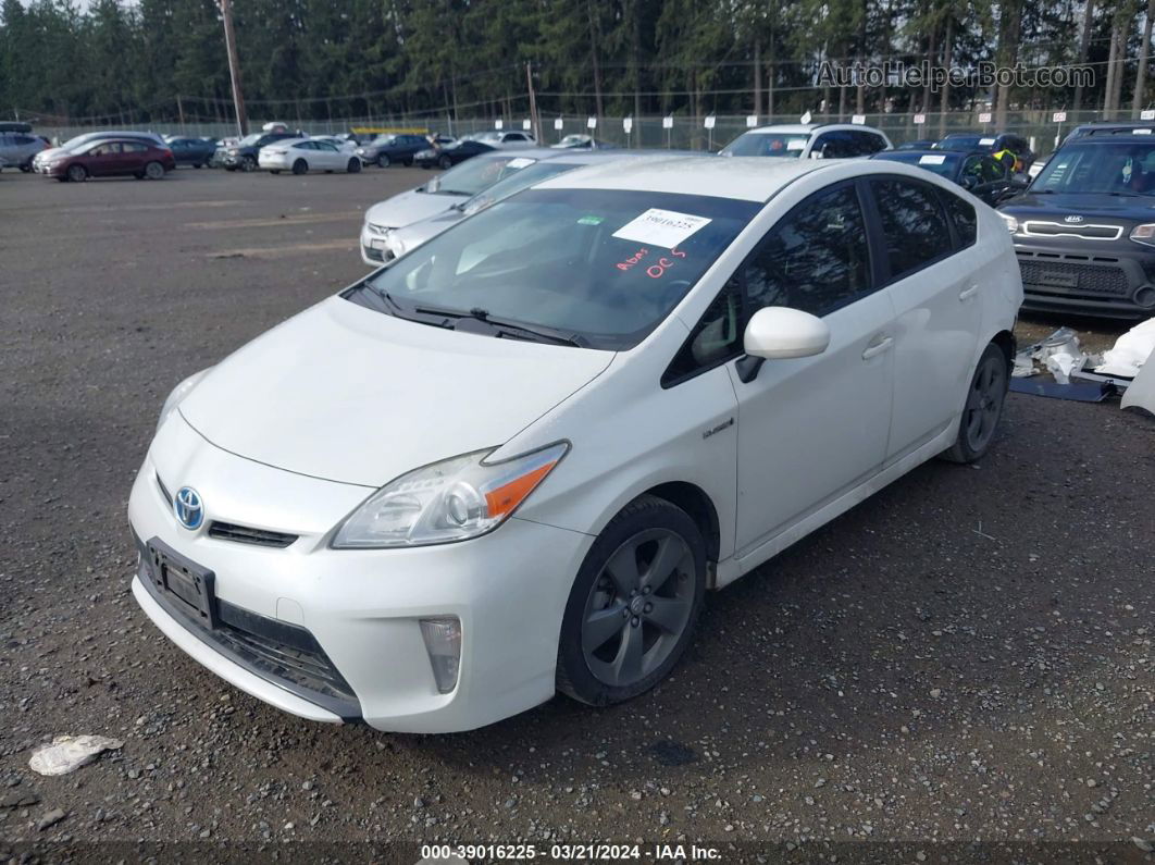 2013 Toyota Prius Three Se White vin: JTDKN3DU5D1649320