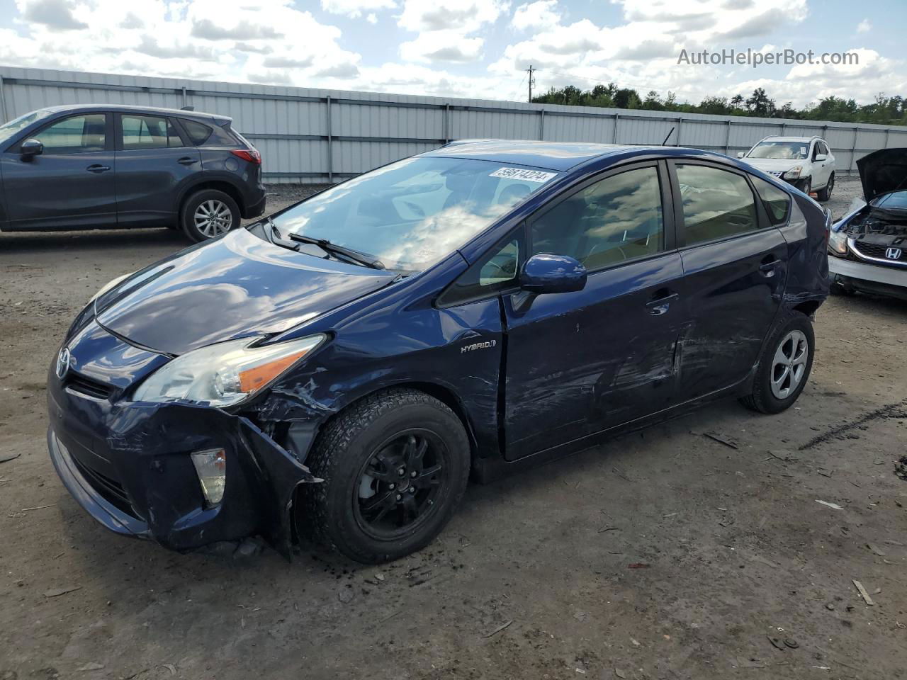 2013 Toyota Prius  Синий vin: JTDKN3DU5D1722895