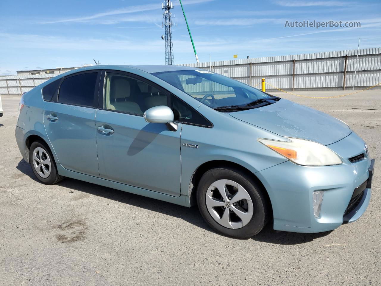 2014 Toyota Prius  Turquoise vin: JTDKN3DU5E1740315