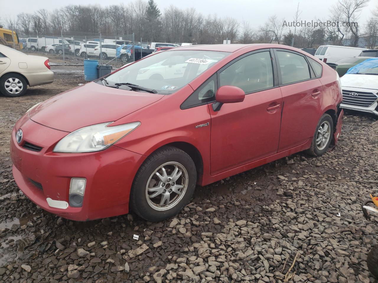 2011 Toyota Prius  Красный vin: JTDKN3DU6B1470247