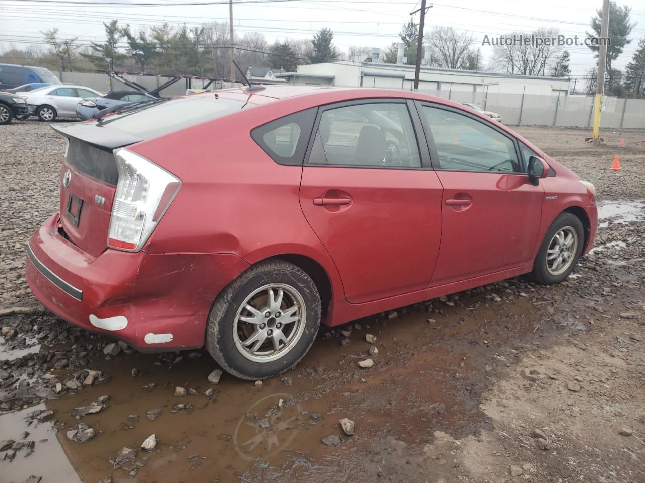 2011 Toyota Prius  Красный vin: JTDKN3DU6B1470247