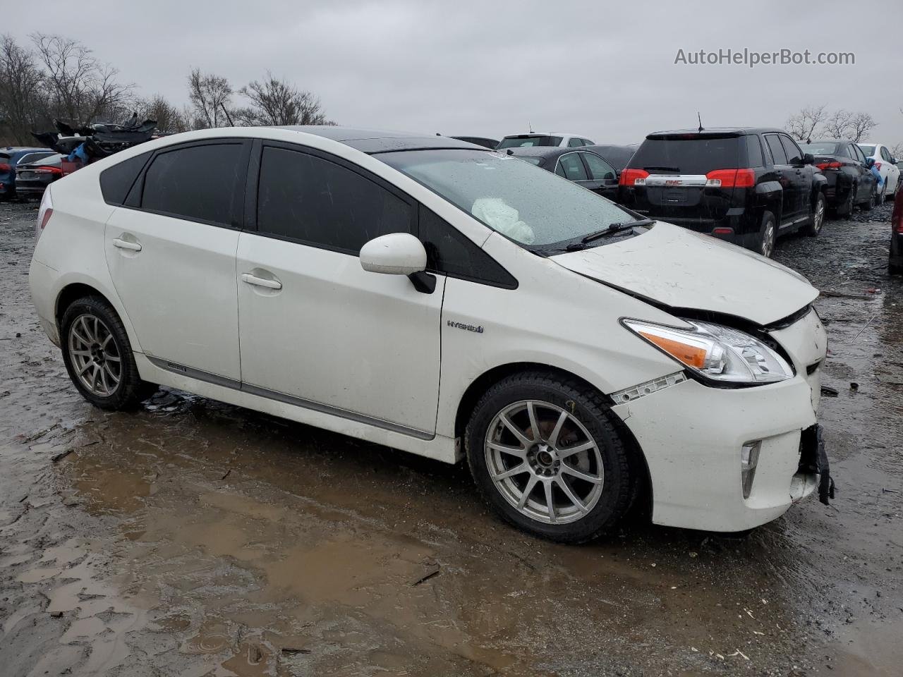 2012 Toyota Prius  Белый vin: JTDKN3DU6C1579549