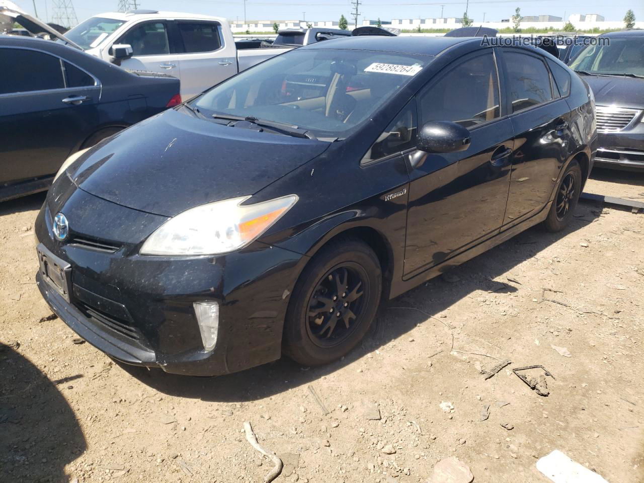 2012 Toyota Prius  Black vin: JTDKN3DU6C5391266