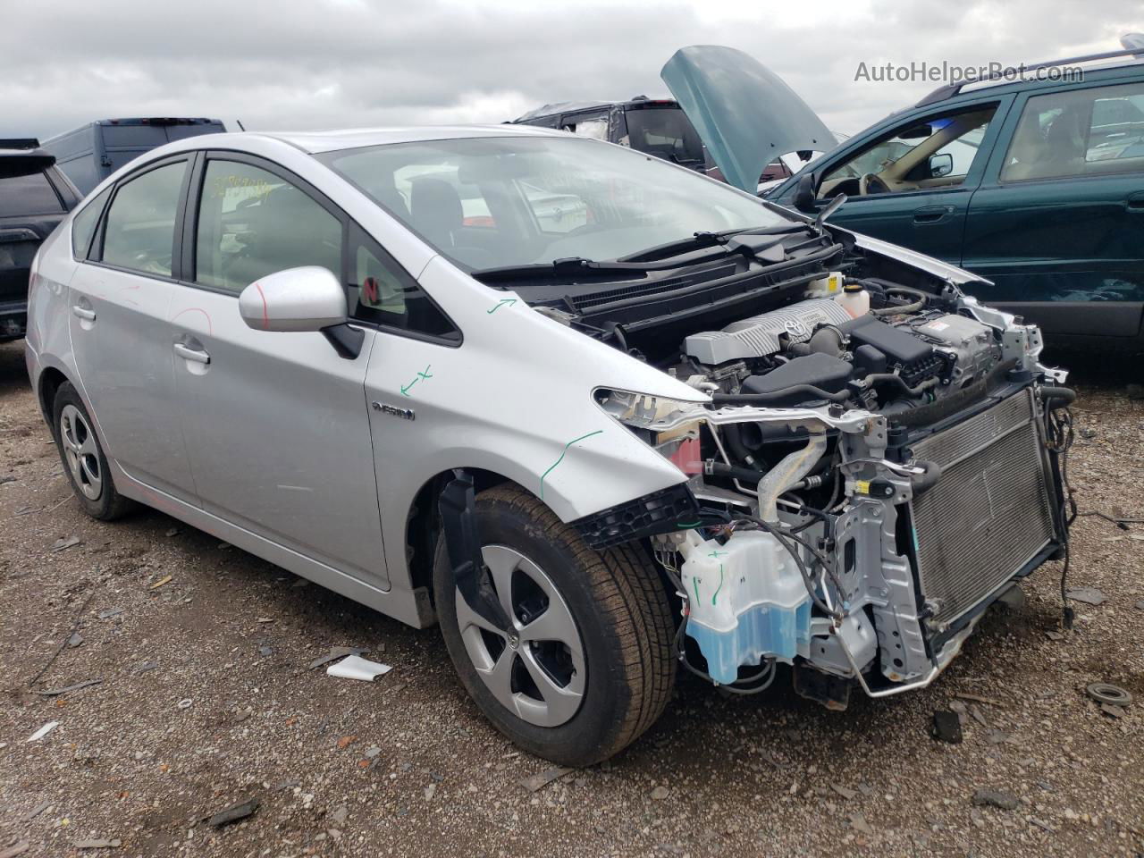 2012 Toyota Prius  Серебряный vin: JTDKN3DU6C5404274