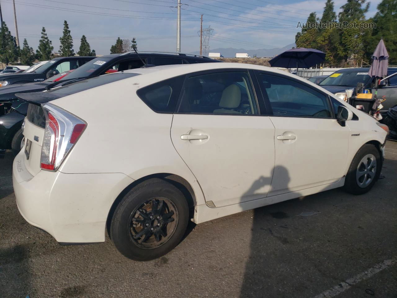 2012 Toyota Prius  White vin: JTDKN3DU6C5431670