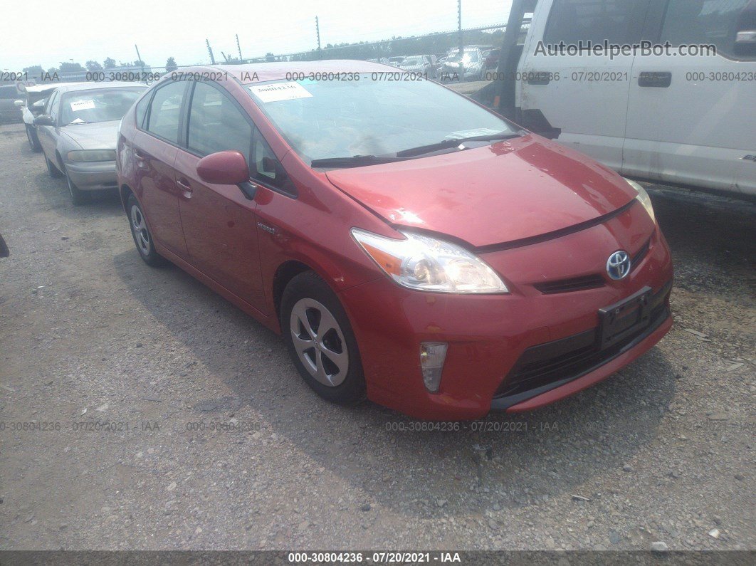 2013 Toyota Prius One/two/three/four/five Red vin: JTDKN3DU6D1652100