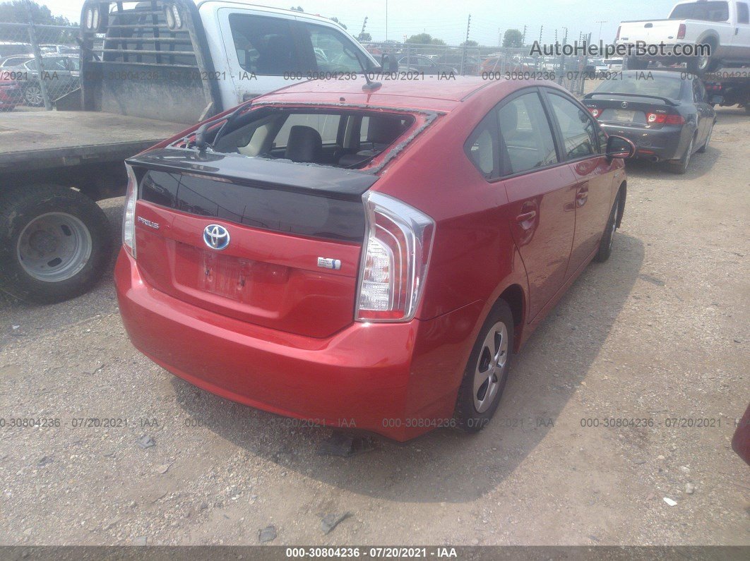 2013 Toyota Prius One/two/three/four/five Red vin: JTDKN3DU6D1652100