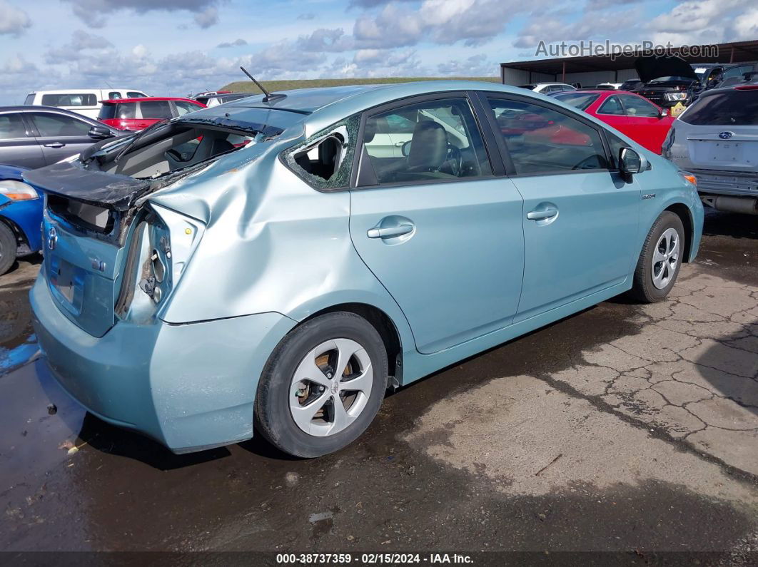 2013 Toyota Prius Four Light Blue vin: JTDKN3DU6D5633183