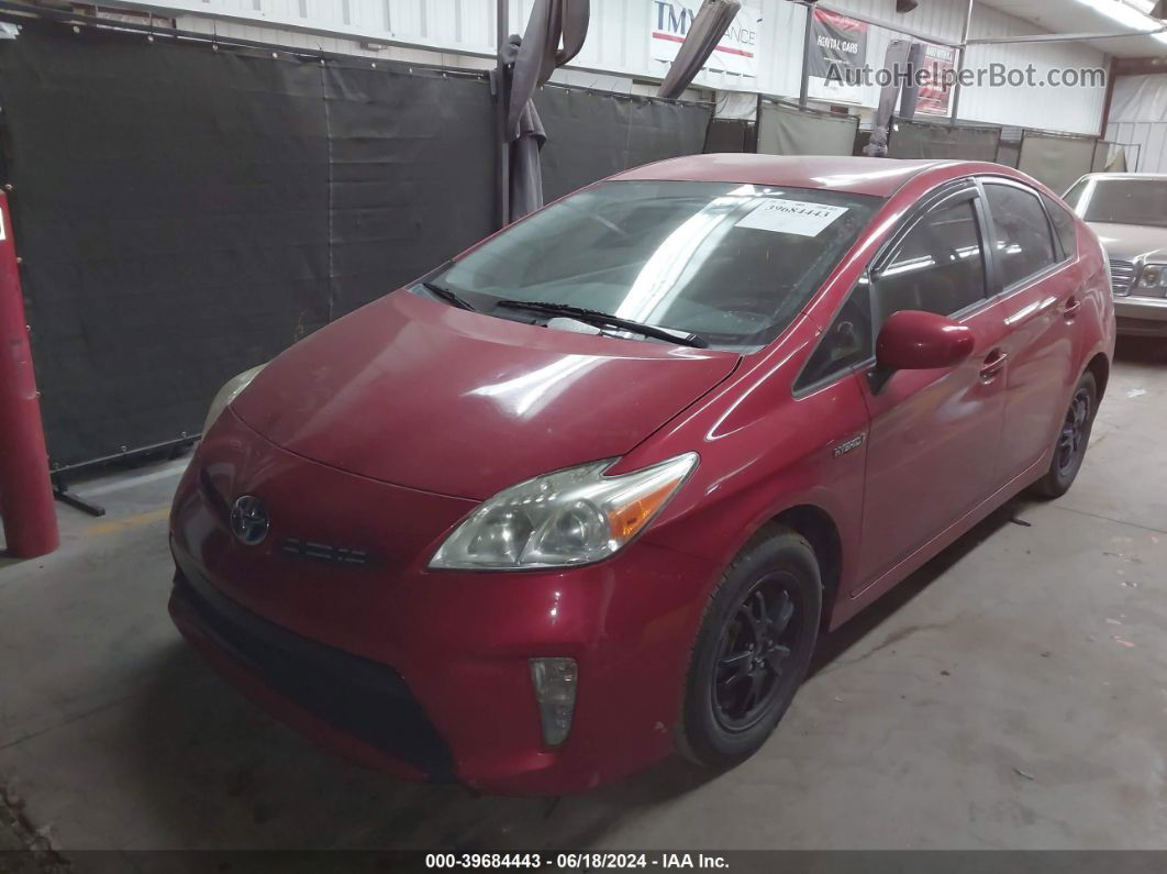 2013 Toyota Prius Two Красный vin: JTDKN3DU6D5649951