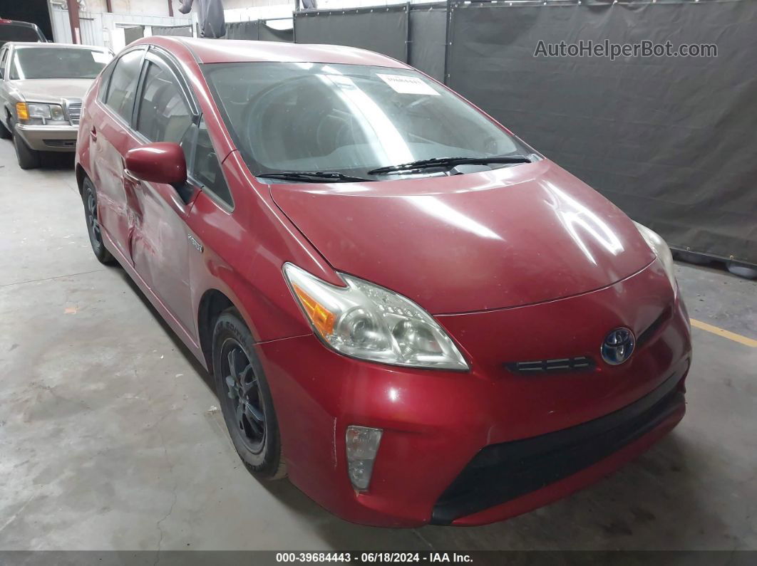 2013 Toyota Prius Two Красный vin: JTDKN3DU6D5649951