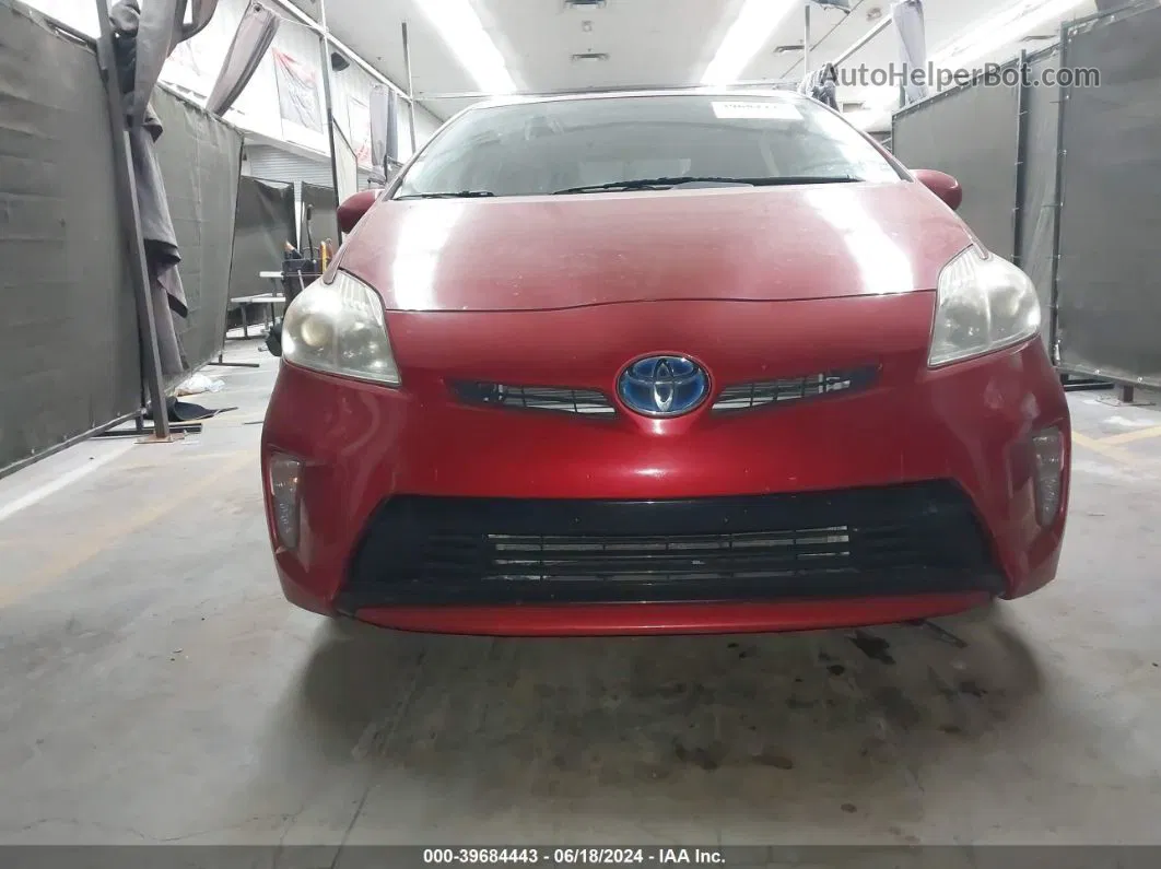 2013 Toyota Prius Two Red vin: JTDKN3DU6D5649951