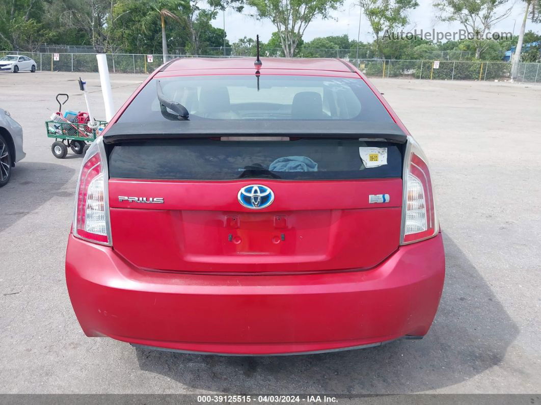 2014 Toyota Prius Two Red vin: JTDKN3DU6E0368442