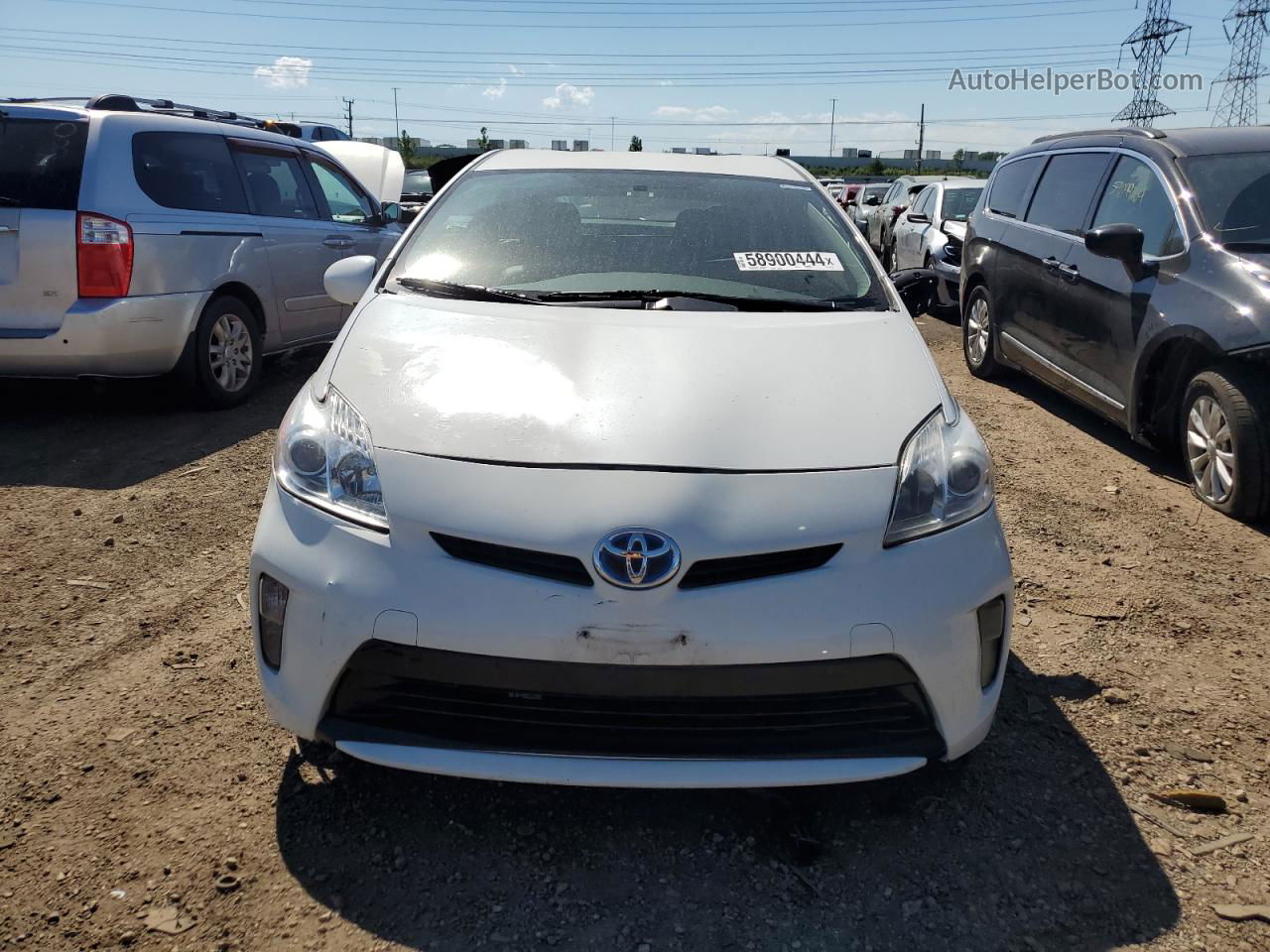 2014 Toyota Prius  White vin: JTDKN3DU6E0377724