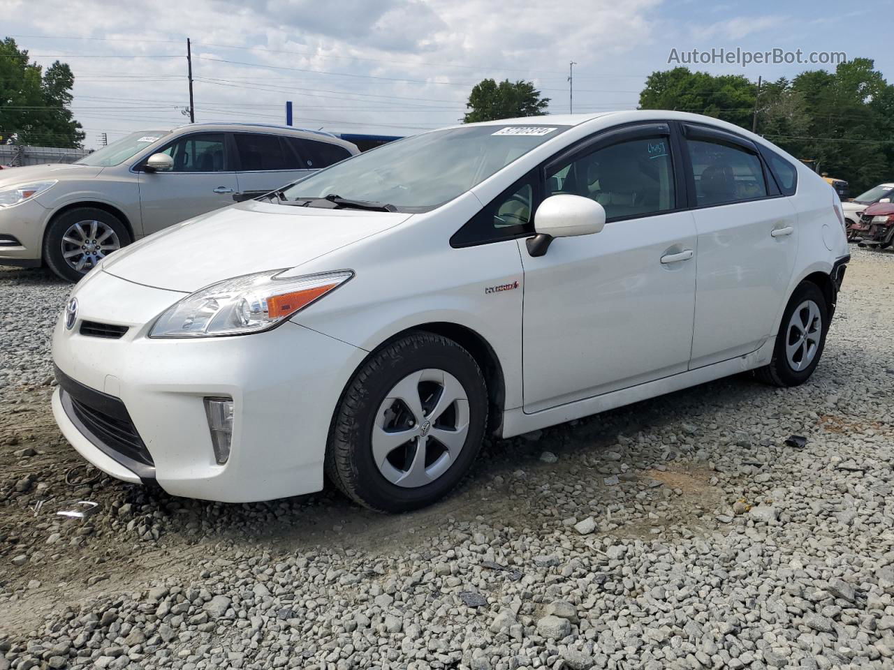 2014 Toyota Prius  White vin: JTDKN3DU6E1757222