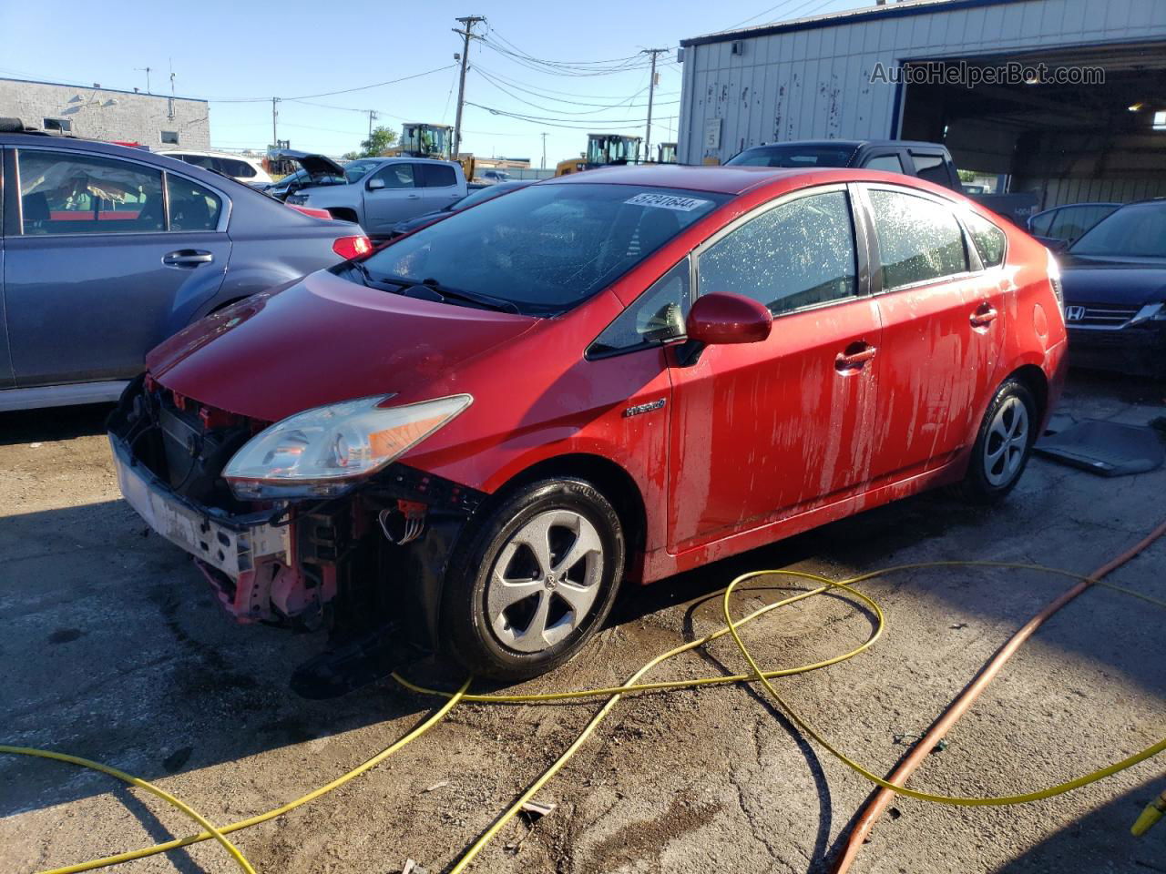 2014 Toyota Prius  Red vin: JTDKN3DU6E1765174