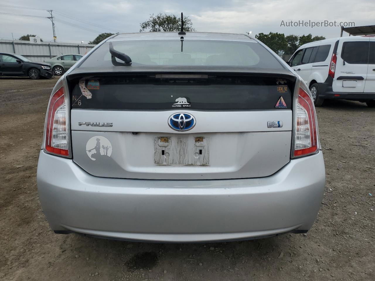 2014 Toyota Prius  Silver vin: JTDKN3DU6E1775722