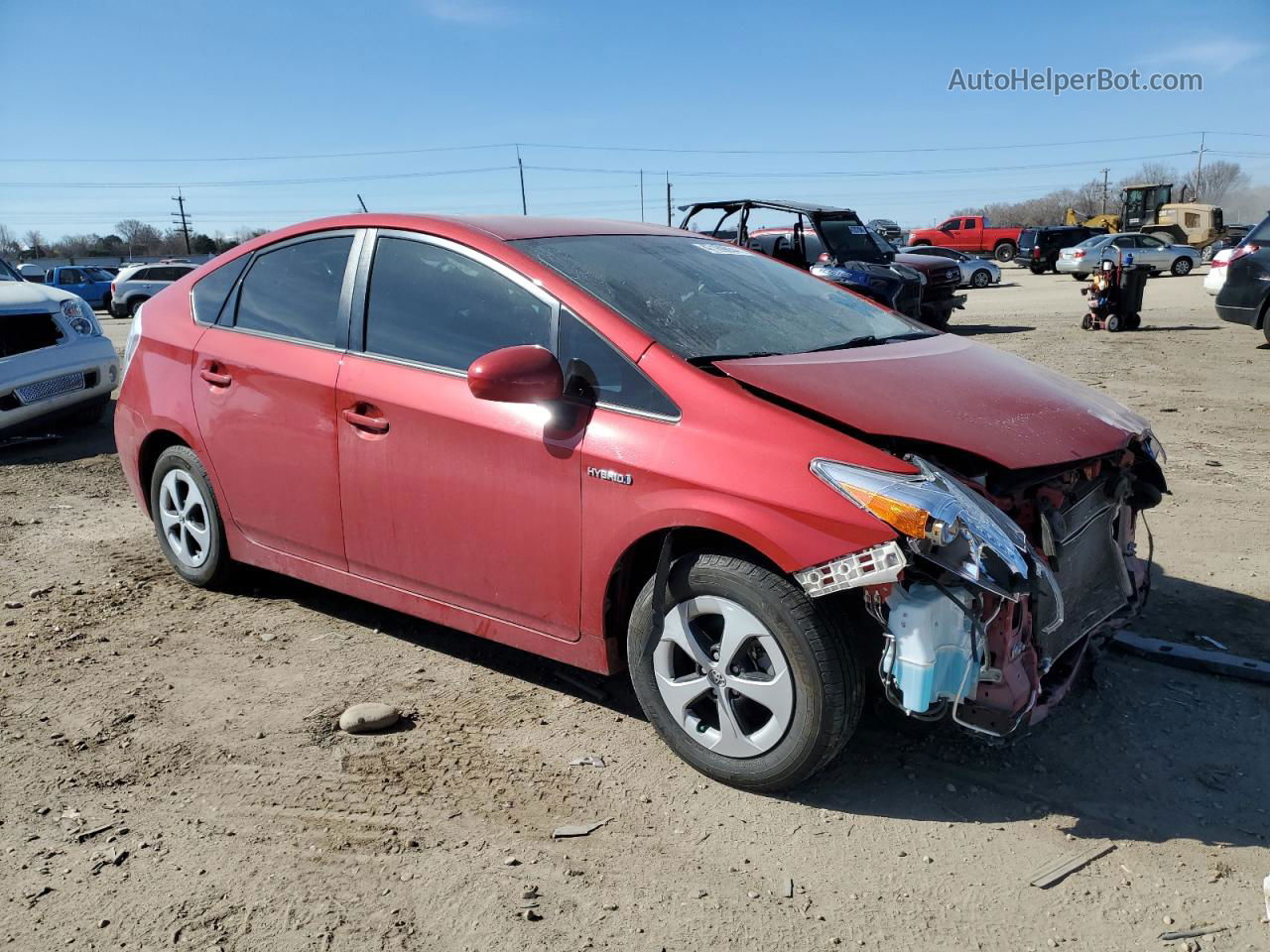 2015 Toyota Prius  Red vin: JTDKN3DU6F0484385