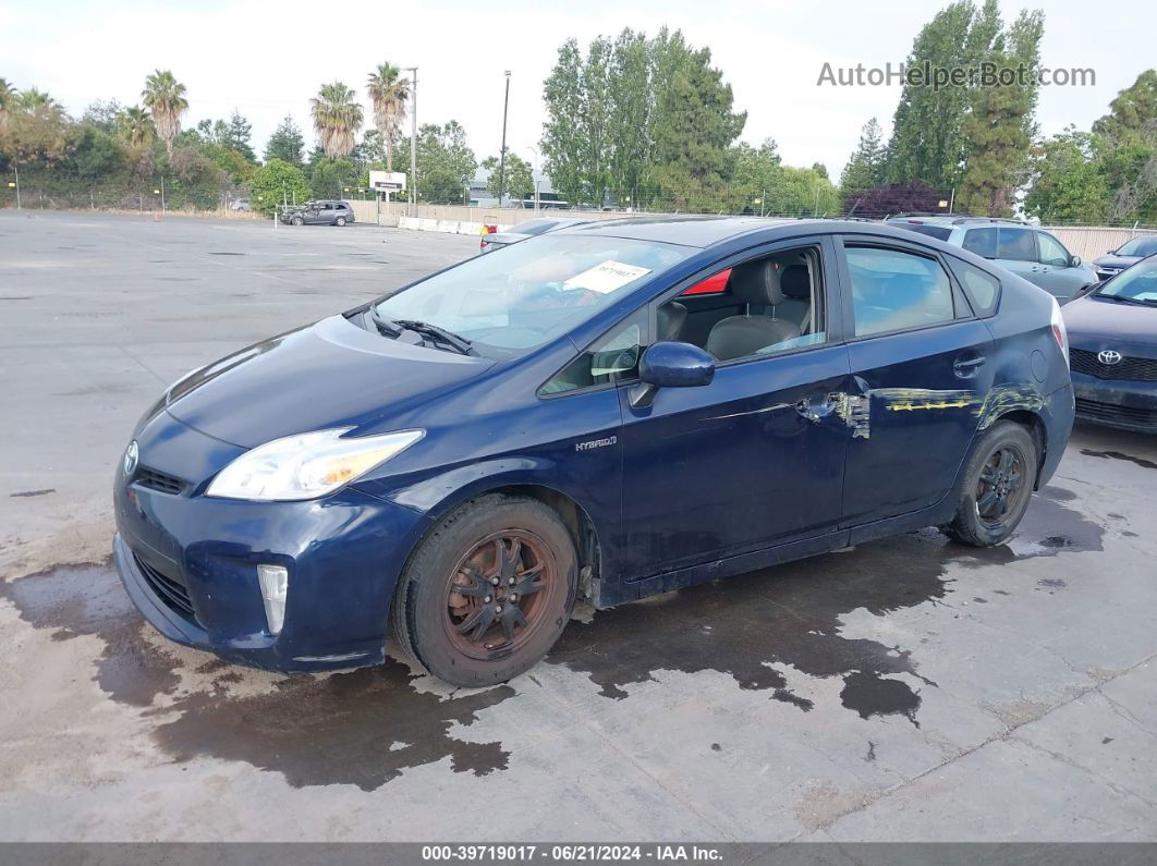 2012 Toyota Prius Four Синий vin: JTDKN3DU7C1601476