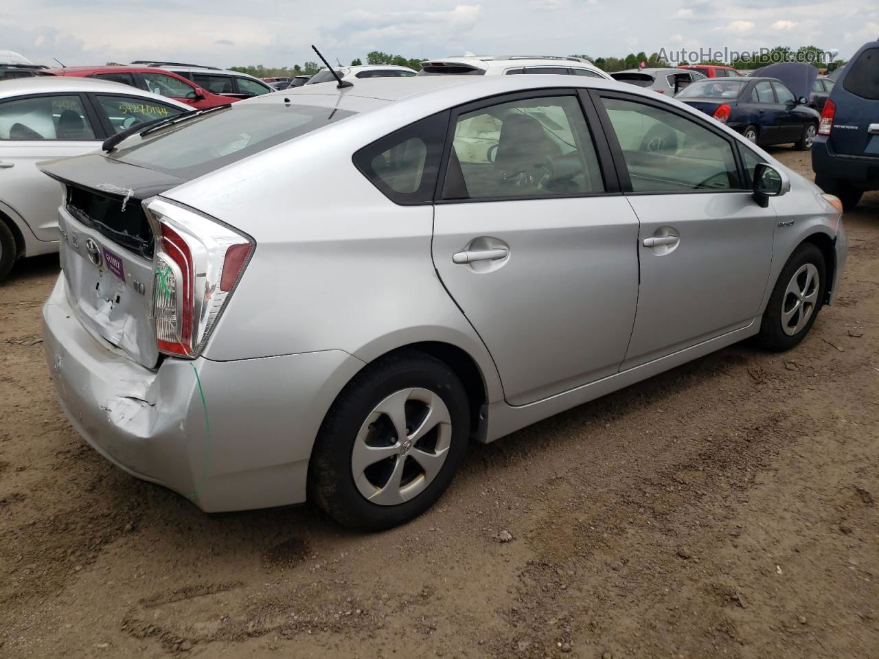 2012 Toyota Prius  Серебряный vin: JTDKN3DU7C5423061