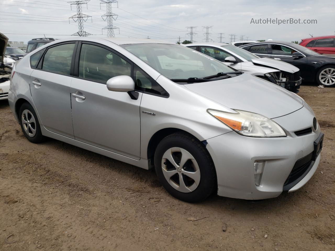 2012 Toyota Prius  Серебряный vin: JTDKN3DU7C5423061