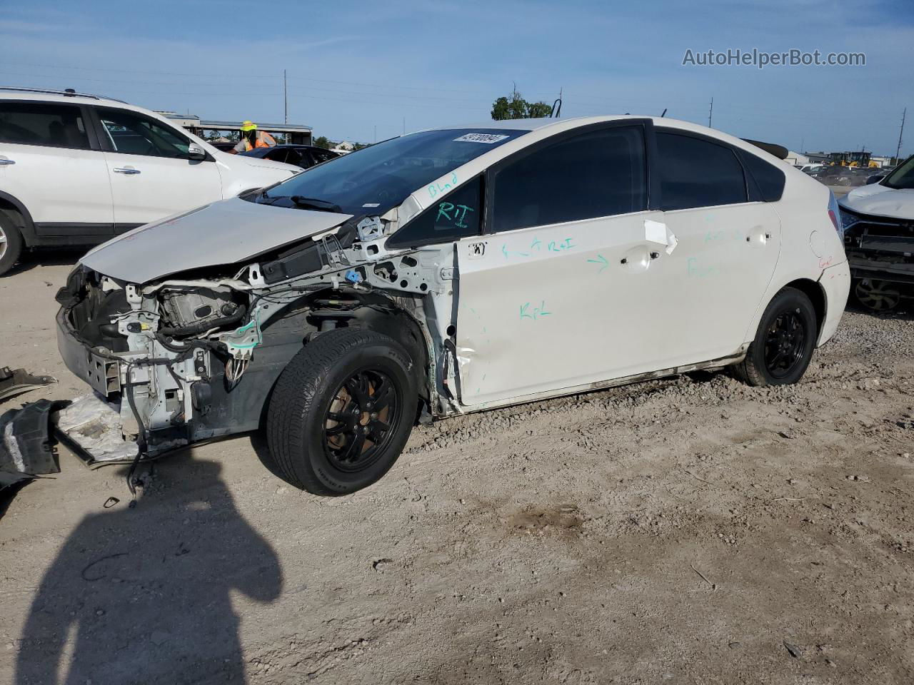 2012 Toyota Prius  White vin: JTDKN3DU7C5451863