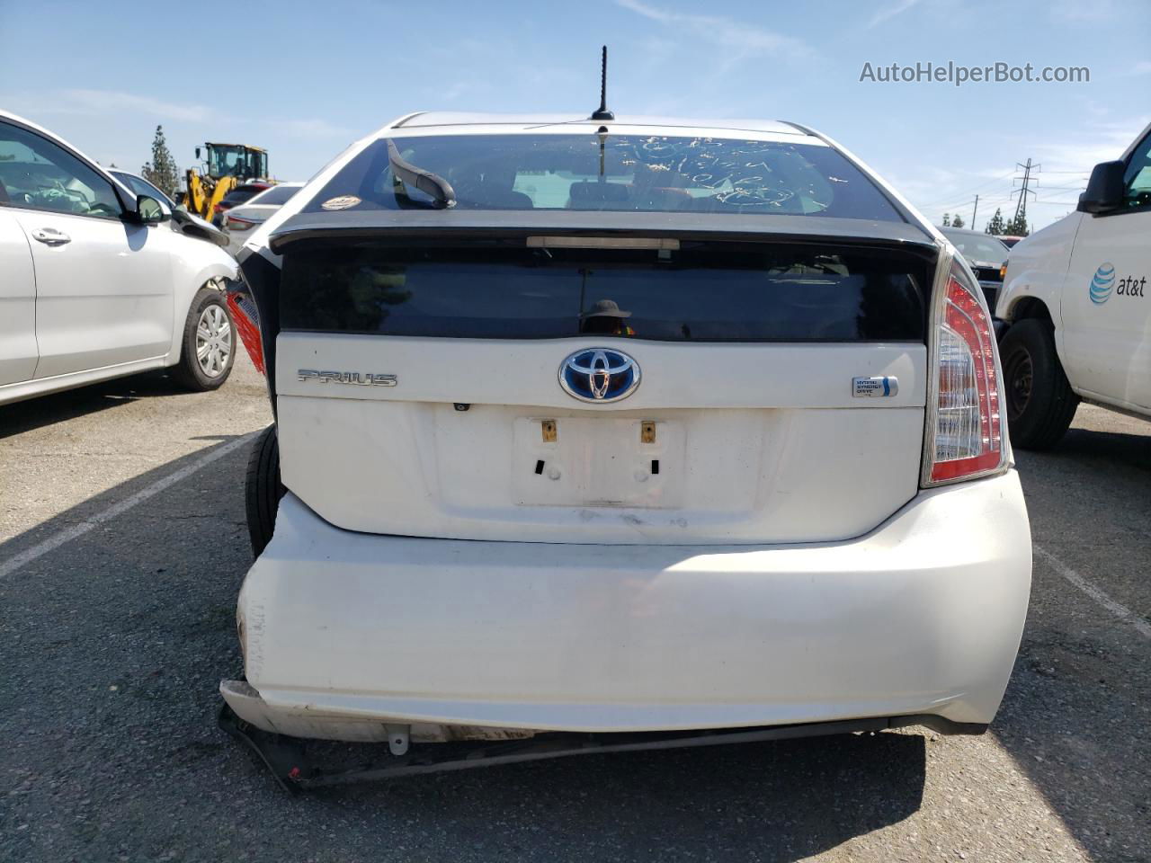 2012 Toyota Prius  Белый vin: JTDKN3DU7C5473524