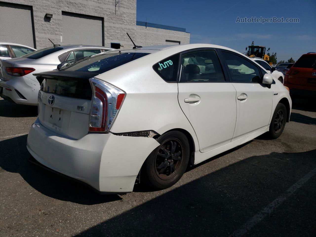 2012 Toyota Prius  White vin: JTDKN3DU7C5473524