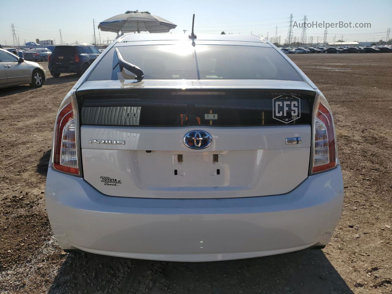 2012 Toyota Prius  Белый vin: JTDKN3DU7C5499850