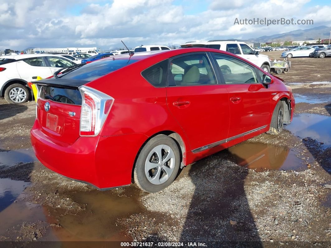 2013 Toyota Prius Two Red vin: JTDKN3DU7D1679418