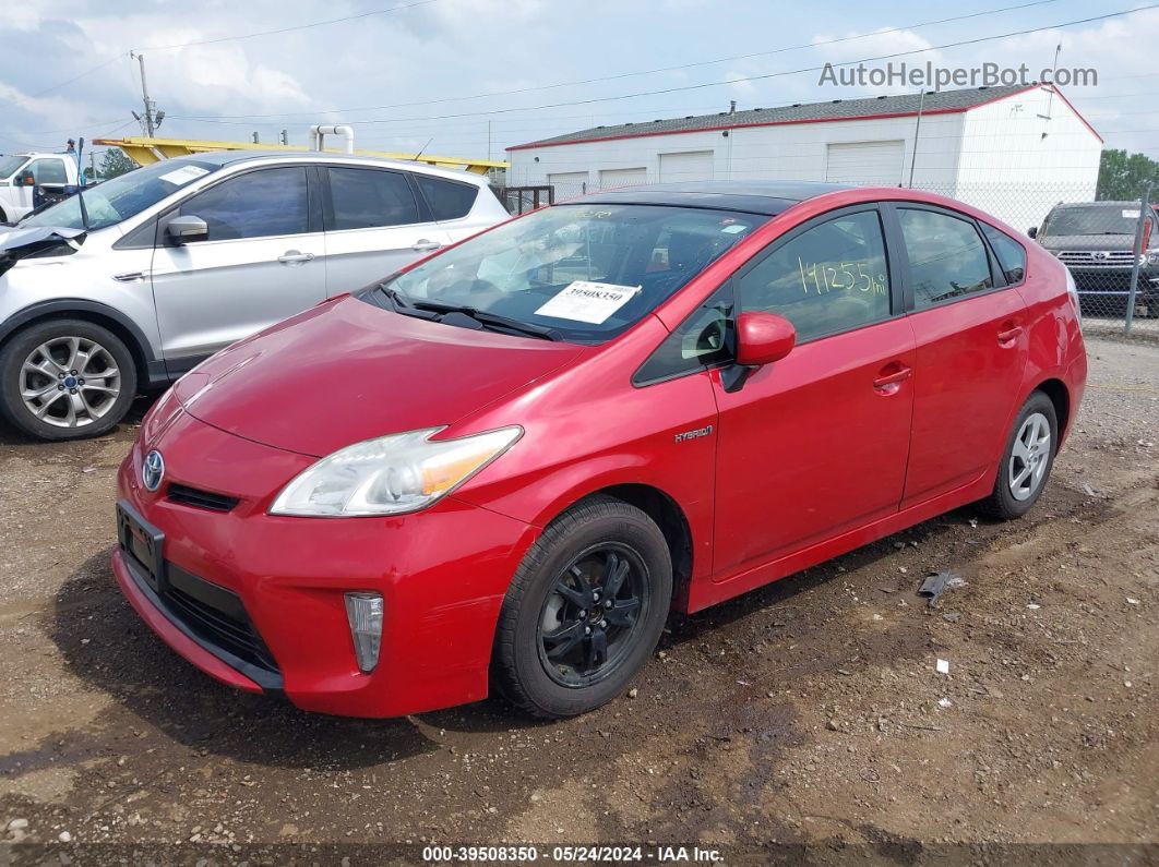 2013 Toyota Prius Three Красный vin: JTDKN3DU7D1685753